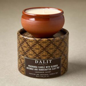 Prashansa | Original Scent – Medium Glazed Terracotta Dalit Candle Present