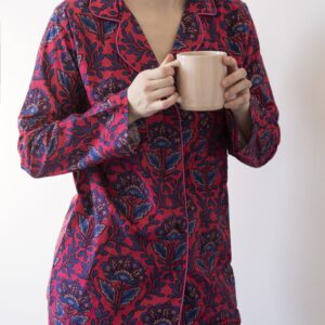 Floral Pyjama Set with tea