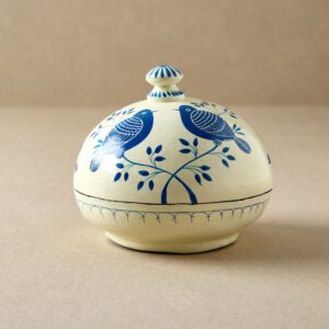 Ivory Birds Trinket Box